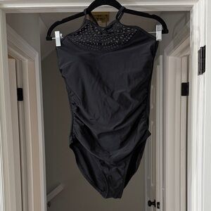 Merona Black Women's One Piece Swimsuit